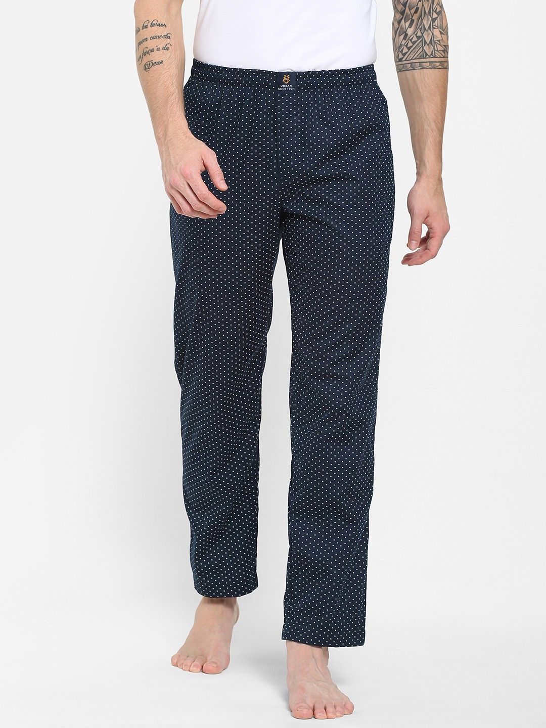 urban scottish Comfortable Pajama 100% Cotton with Side Pocket printed DARK BLUE, Men Pyjama-picture-21