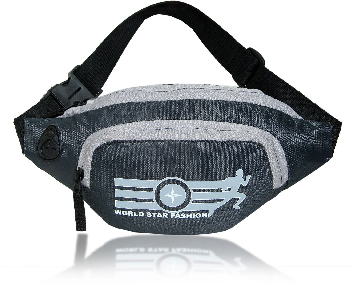 Worldstar Waist Bag Style Travel Pouch Passport Holder with Adjustable Strap [grey ] Handy Hiking Zip Pouch Document Money Phone Belt Sport Bag-image-40
