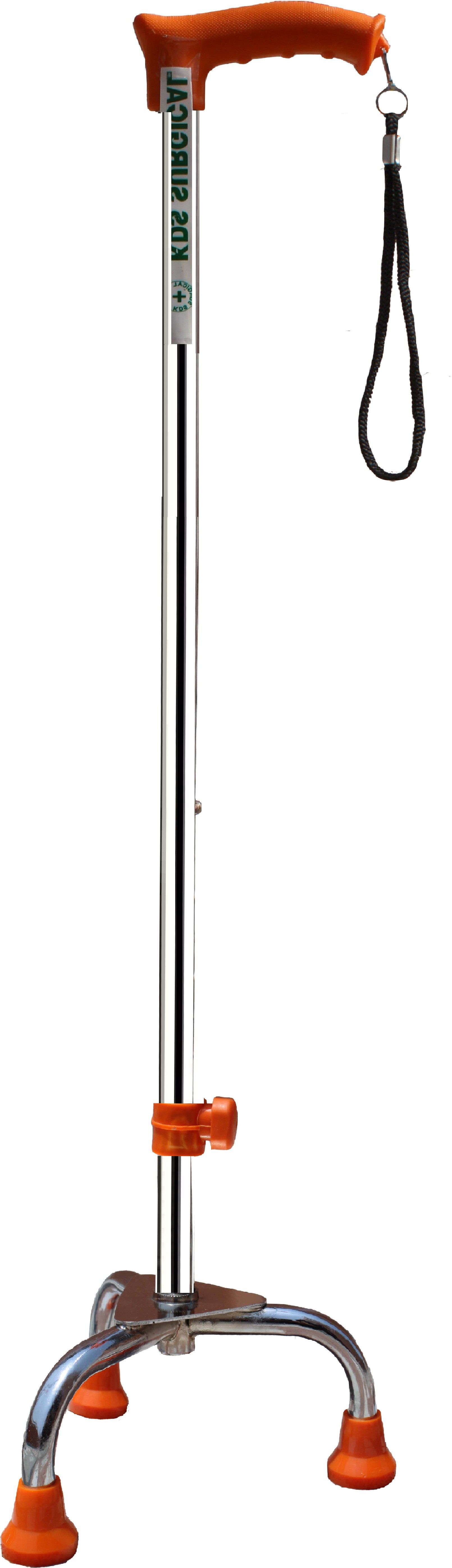 3 Leg Chrome Orange Dori Height Adjustable Men/Women/Old People Patient Walking Stick-image-35