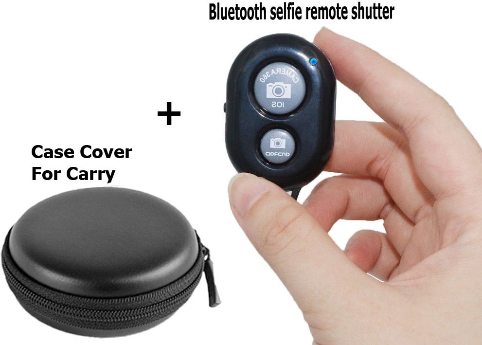 BOPUD Bluetooth Selfie Shutter Remote With carry pouch Photo Clicker for IOS, Android Camera Remote Control-image-17