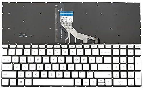 TechSonic 15-DA 15T-DA 15-DB 15T-DB 15-DX (Silver) Backlite Laptop Keyboard Replacement Key image 1