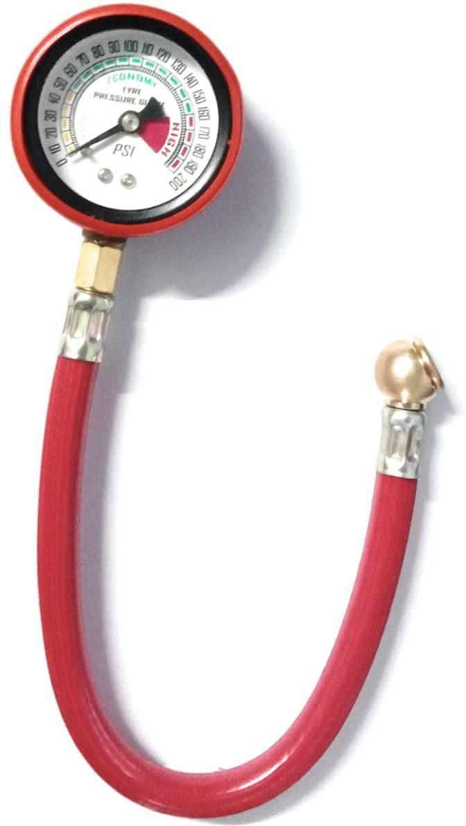 Analog Tire Pressure Gauge Analog Tire Pressure Gauge for Vehicles, Air check Meter with Rubber Hose 200PSI