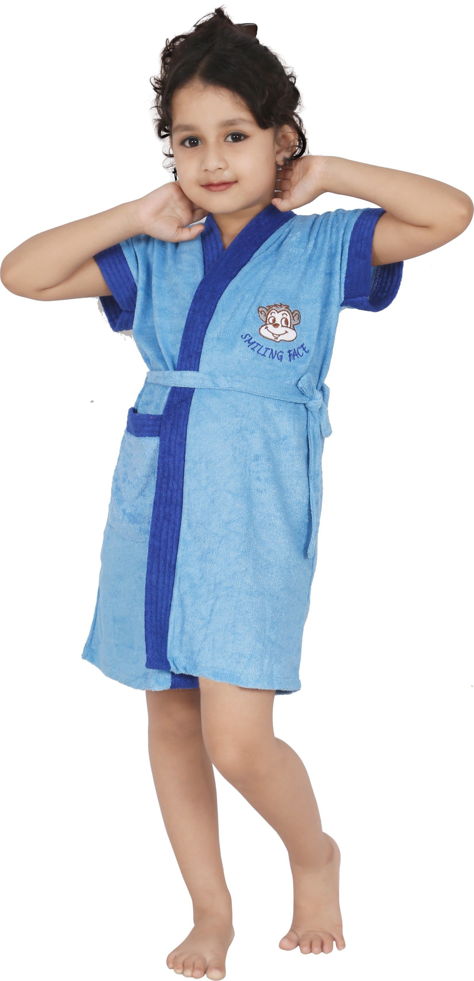 Light Blue Medium Bath Robe-image-0