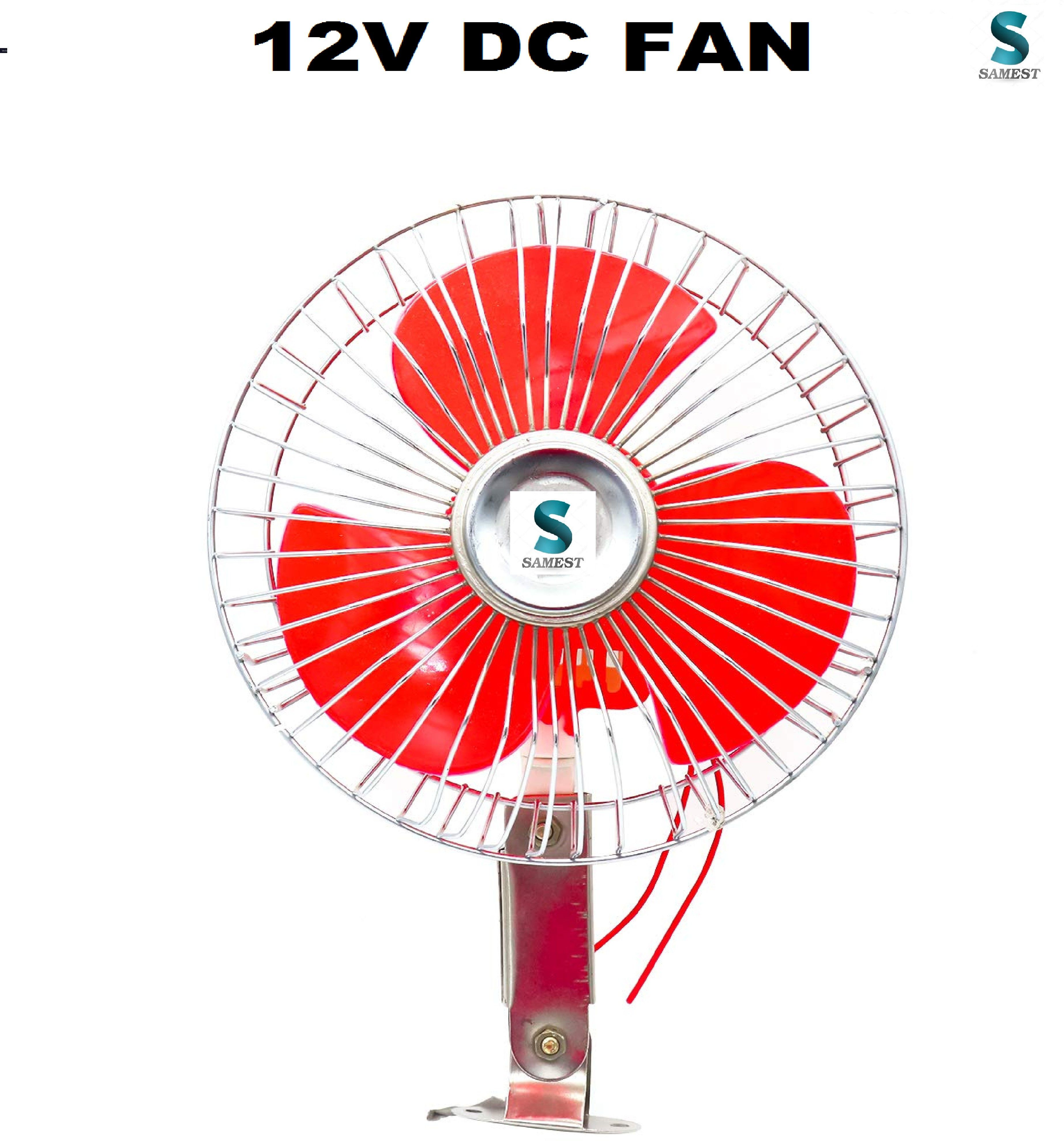 samest Auto Car Fan 6 Inch 12V DC fan red Auto (red) pack 1 Car Interior Fan-picture-17