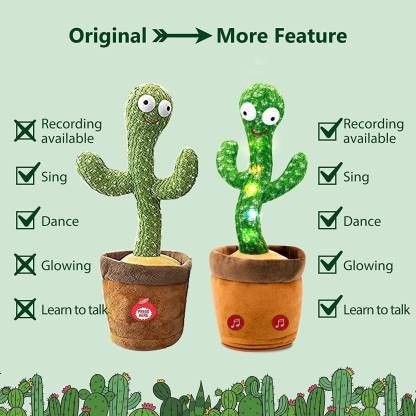 haulsale Dancing Talking Cactus Plush Toy, Wriggle, Singing, Repeat What You Say-448-picture-10