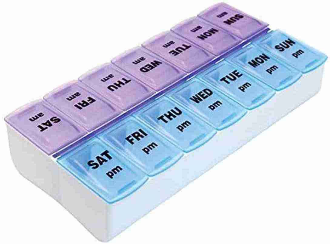 Pill Medicine Organizer Reminder Storage Box for 7 Days, 2 Layer Pillbox Medicine Dispenser-image-38