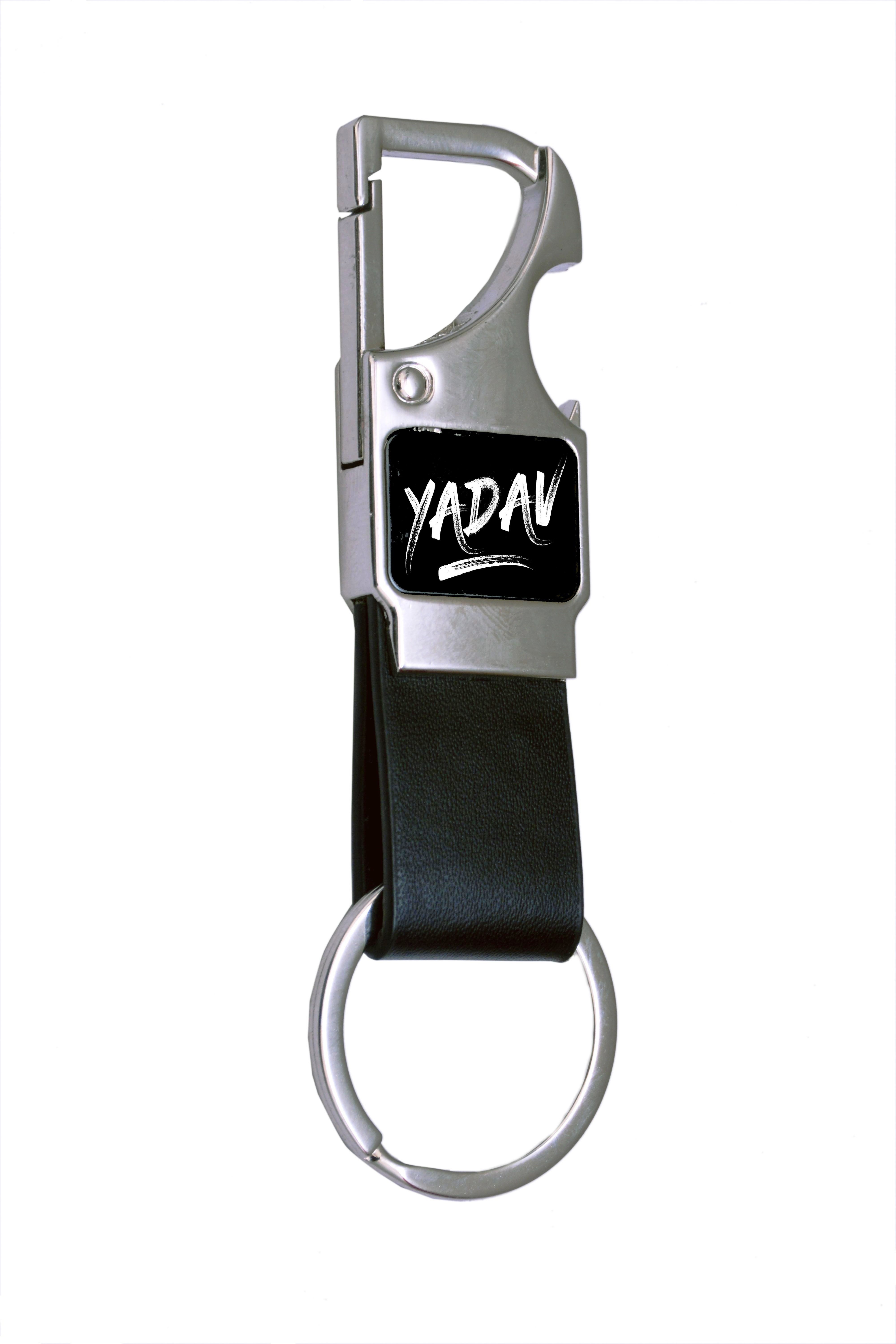 traq YADAV ENGRAVED METAL KEYCHAIN WITH INTEGRATED OPENER FOR CAR OR BIKE Key Chain-picture-12