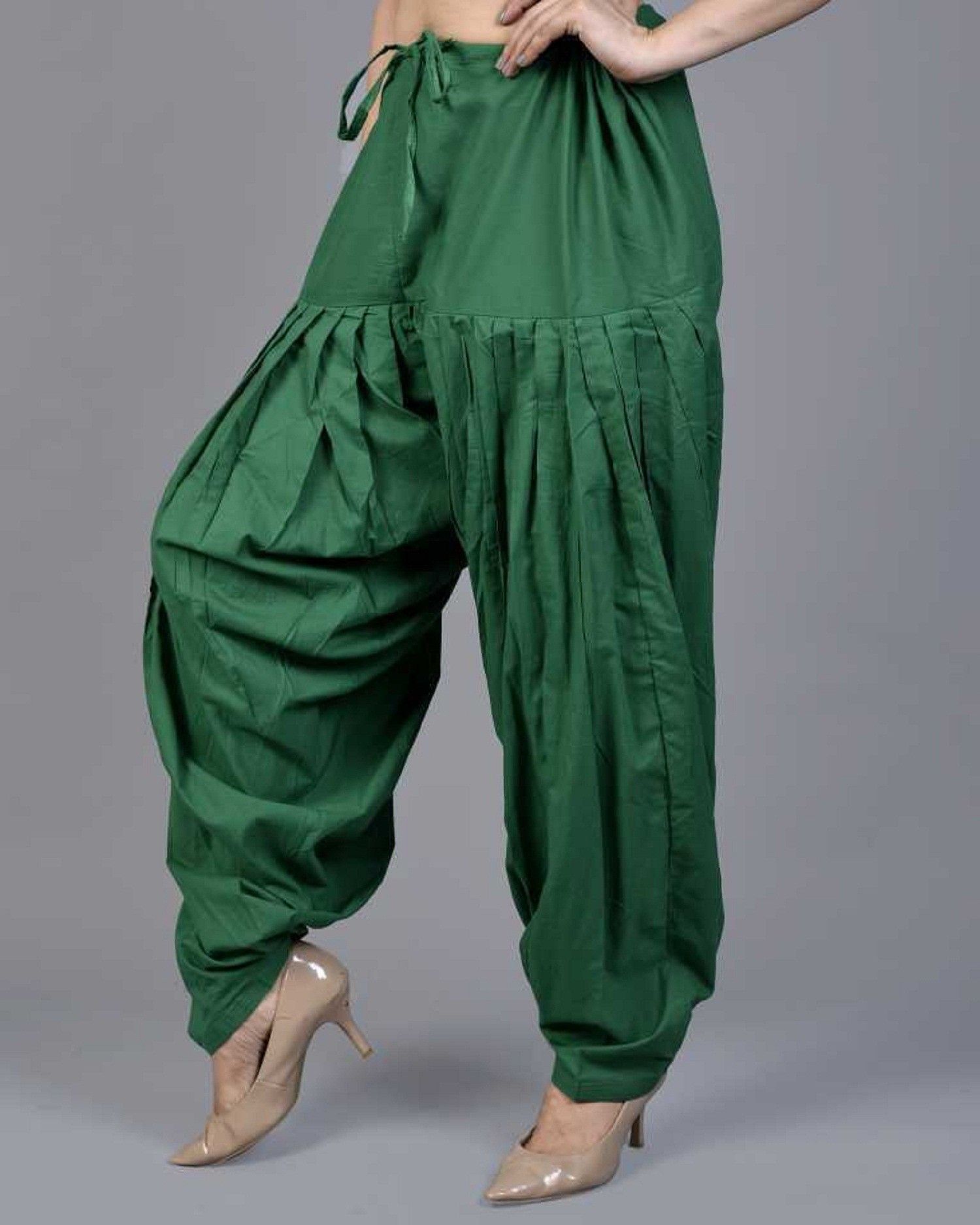prajjwal Pure Cotton Solid Women ["Green"] Salwar-picture-10