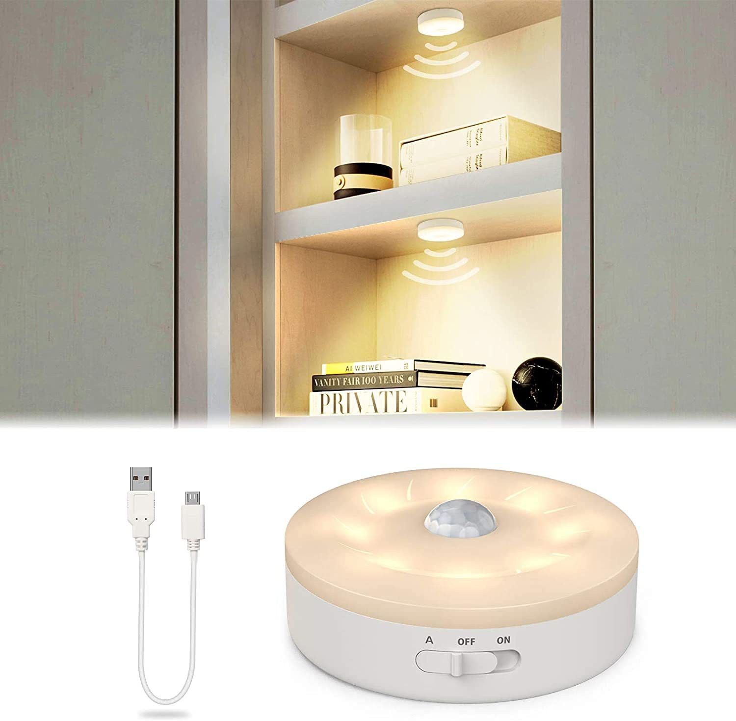 QBLYN Wireless Smart Lighting WarmWhite Led Night Lamp for Bedroom Stair Hallway Decor Motion Sensor Light-image-27