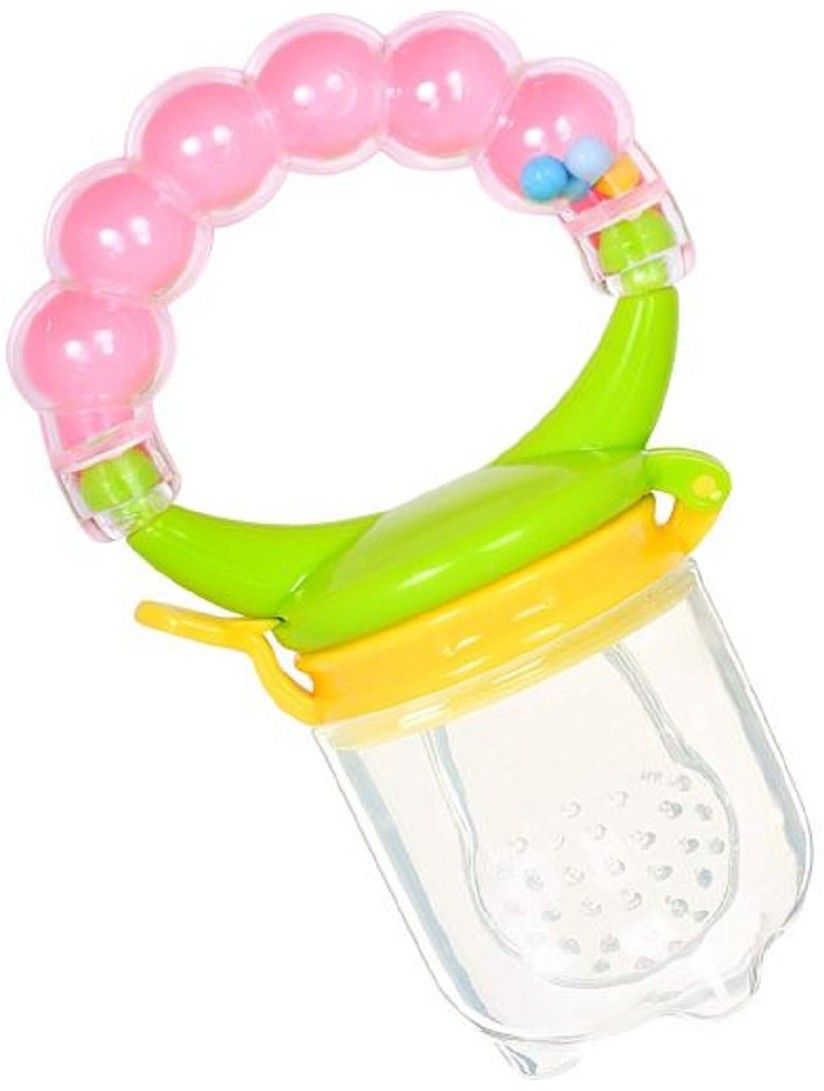 Soft Silicone Baby Fresh Fruit Food Nibbler Feeder Musical Star Rattle Teether Soother-image-36