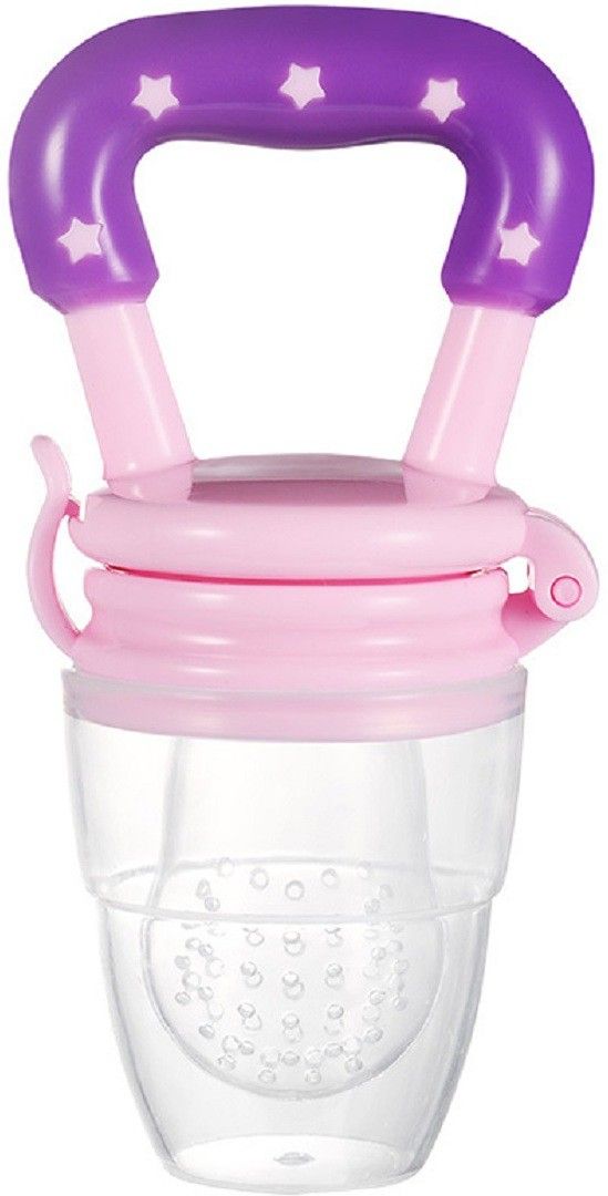 Soft Silicone Baby Fresh Fruit Food Nibbler Feeder Musical Star Rattle Teether Soother-image-35