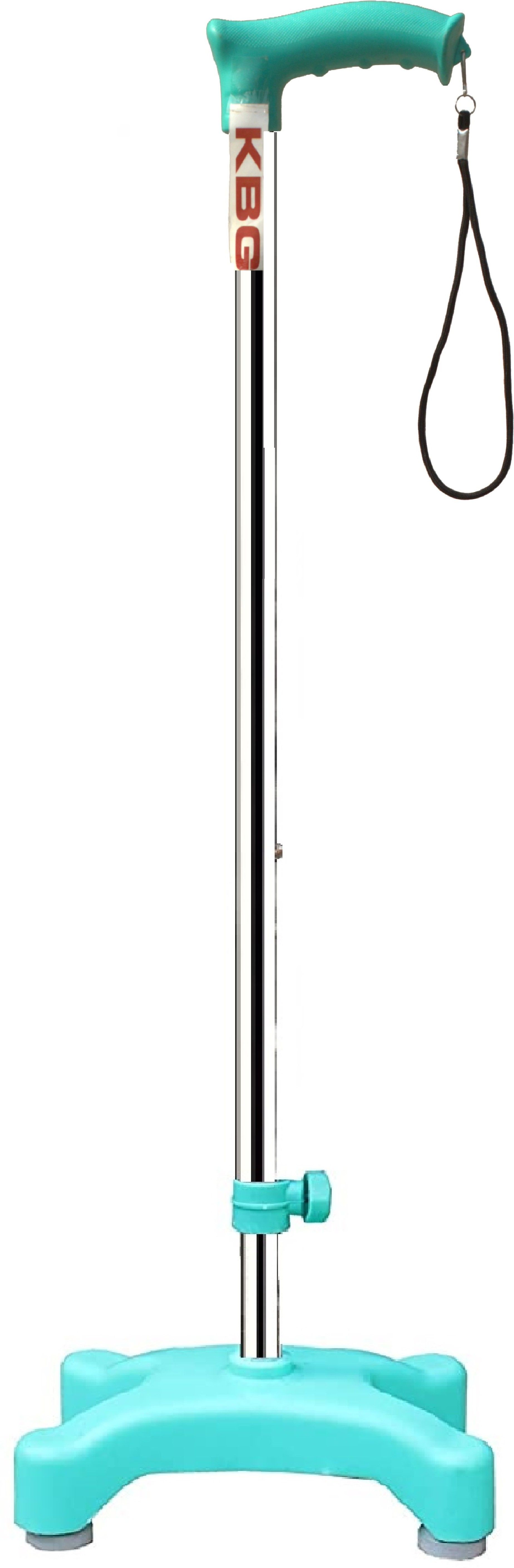 kbg 4 Leg Quadripod Chrome C Green Height Adjustable Walking Stick-picture-13