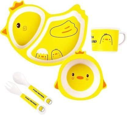 Eco Friendly Bamboo Fiber Cute Chicken Children's Dinnerwar - Bamboo Fiber-image-15