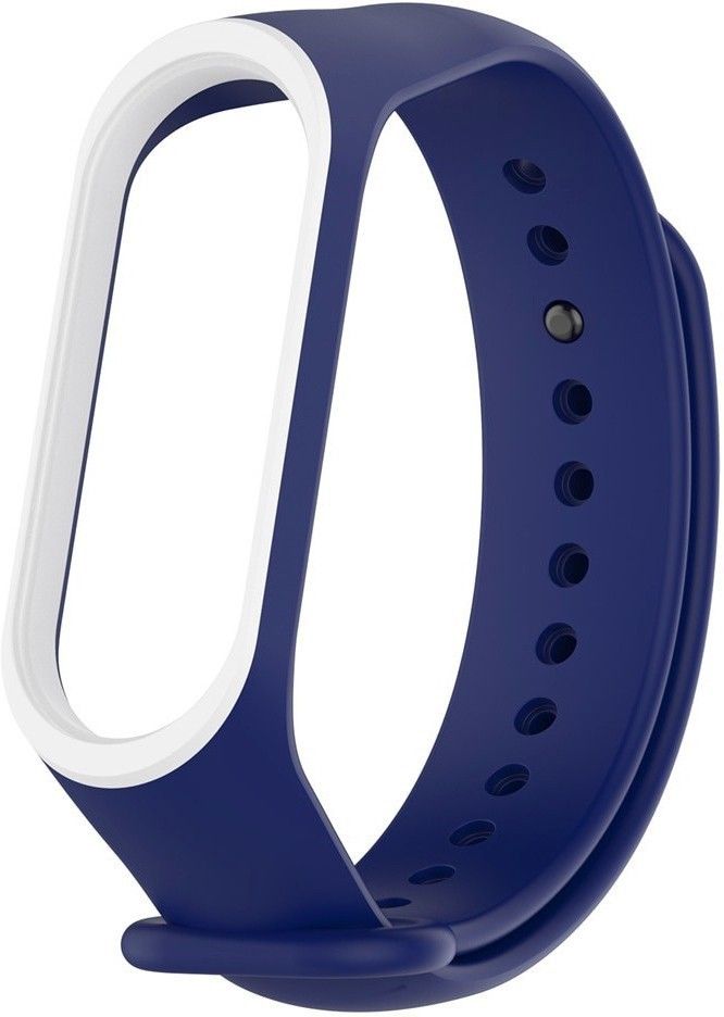 Epaal Dual Color Strap for Mi Band 4 & Mi Band 3 (Blue-Whiteline) Smart Band Strap-image-40