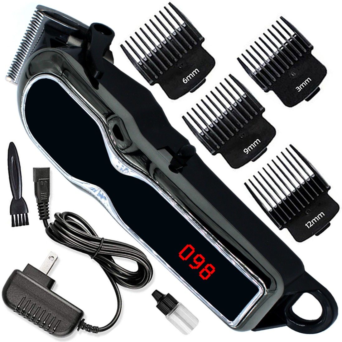POSBM AC-DC Waterproof Rechargeable Beard Mustache Trimmer High Power Hair Clipper 911 Fully Waterproof Trimmer 120 min Runtime 4 Length Settings-image-12
