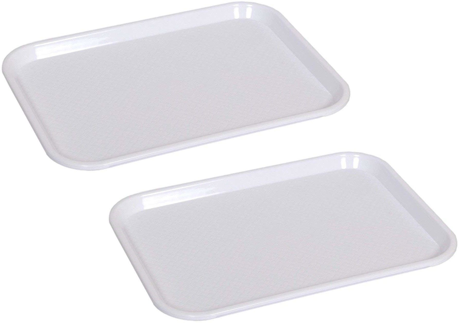 BPA Free Food Grade Plastic Serving Trays for Kitchen (16 X 12 Inches, White) Tray-image-28