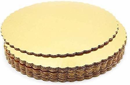 9 INCH 5 Pieces Round Flower Cut Cake Board Paper Cake Server