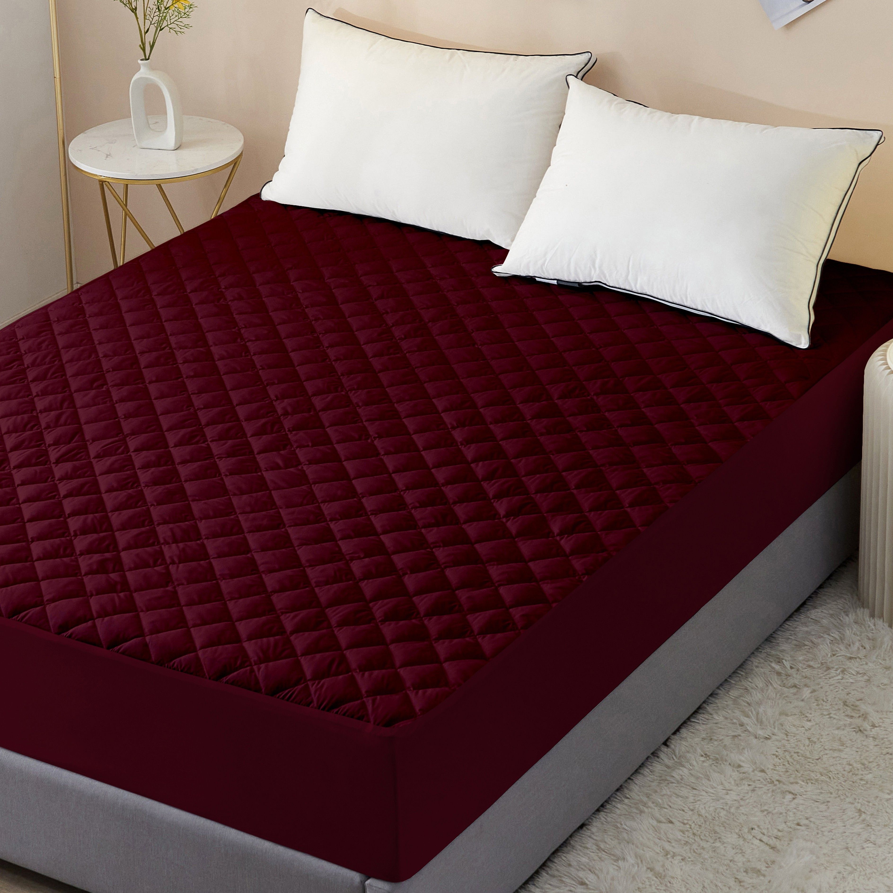 dream care Single Size Fitted Cotton Breathable, Stretchable, Waterproof Mattress Cover-picture-13