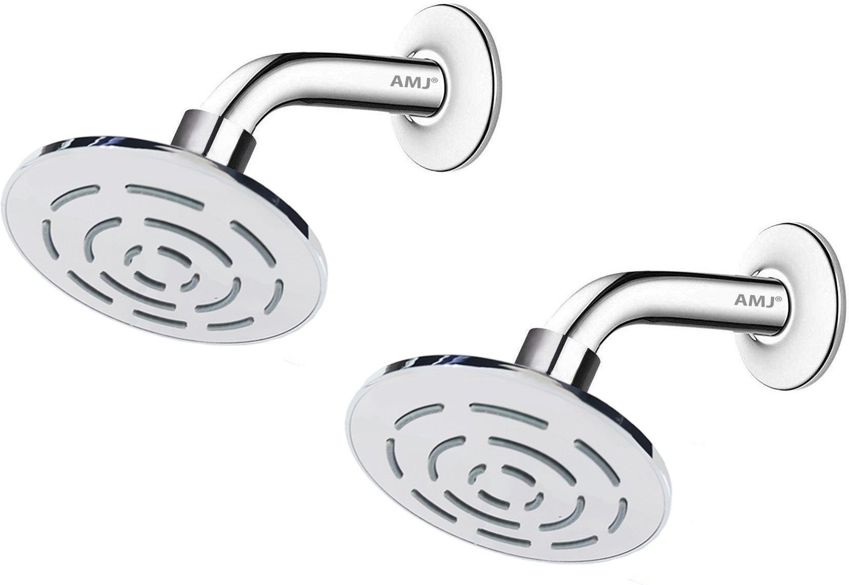 amj 6inches Round Heavy SS Amaze Shower with 9inch Round SS Arm - PACK OF 2 Fixed Mount-picture-45