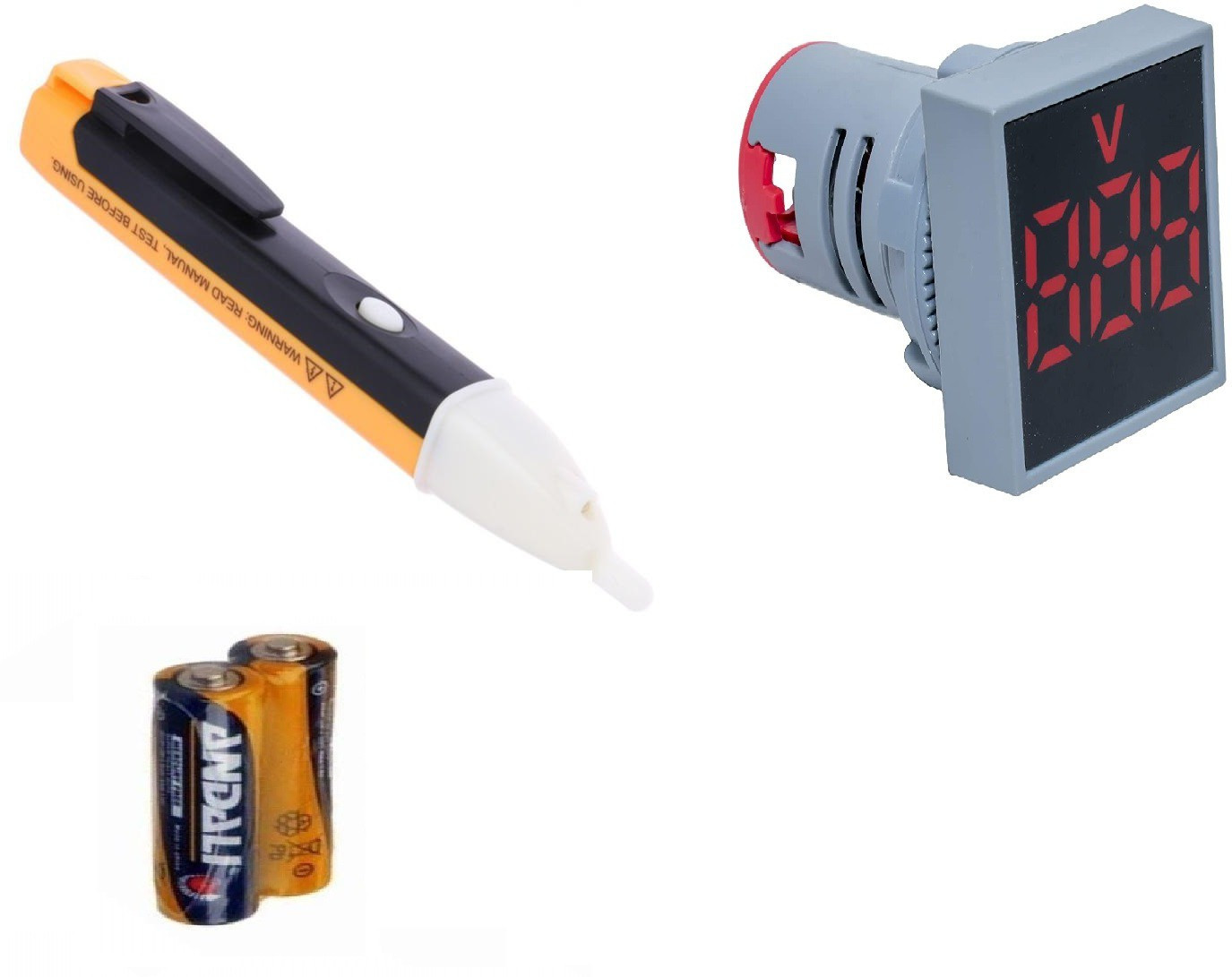 gadariya king Non Contact 1AC/D Voltage Tester Pen 90V-1000V AC With Red volt meter Digital Voltage Tester image 1