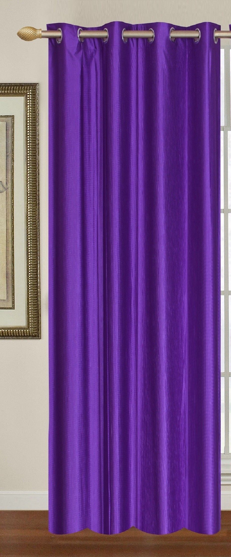 153 cm (5 ft) Window Polyester Semi Transparent Curtain Single Curtain-image-35
