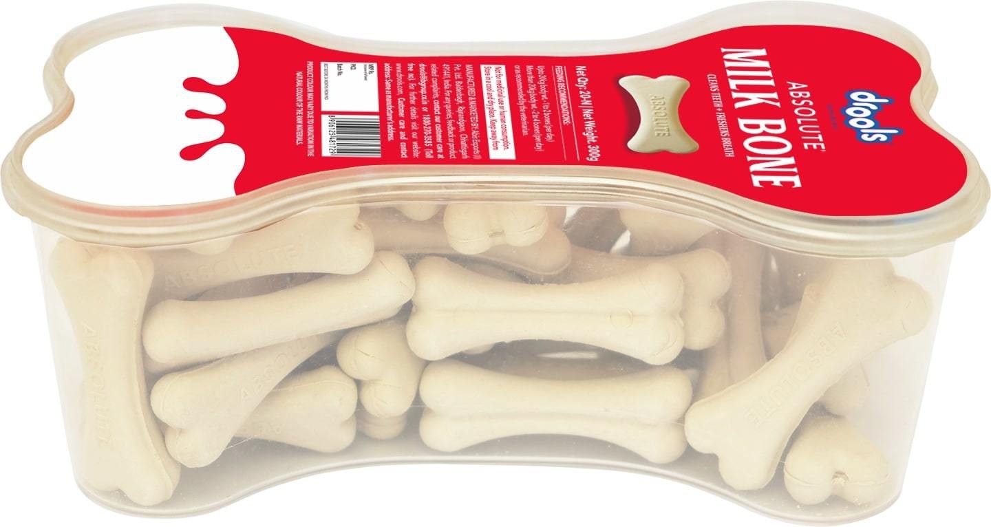 Absolute Milk Bone Jar- 20 Pieces Milk Dog Treat