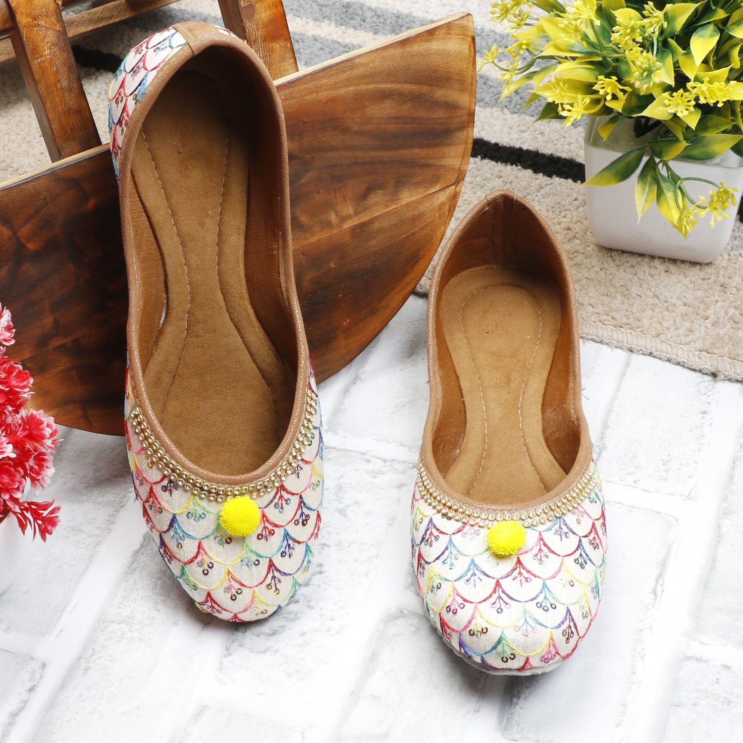 tryfeet Stlylish Ethnic Jutti Jutis For Women-picture-35