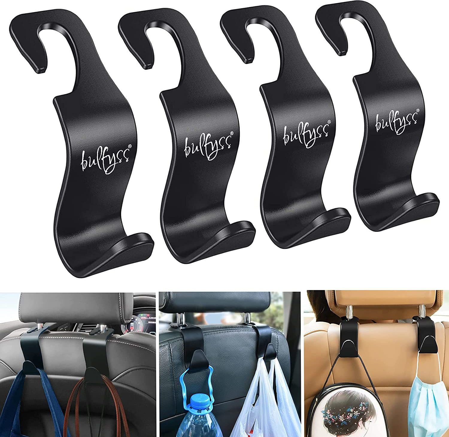 Bulfyss Car Backseat Headrest Hook/Hanger Universal Durable Organiser Car Side Seat Catcher