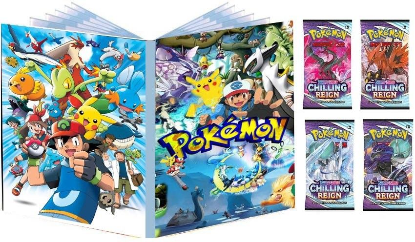 bestie toys Pokemon Big Album With 4 Lastest Booster Cards(Multicolor)-picture-14