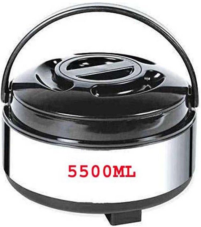 Pleasure Stainless Steel Casserole Hot-Pot with Plastic Cover (5500 ml) Cook and Serve Casserole-image-38