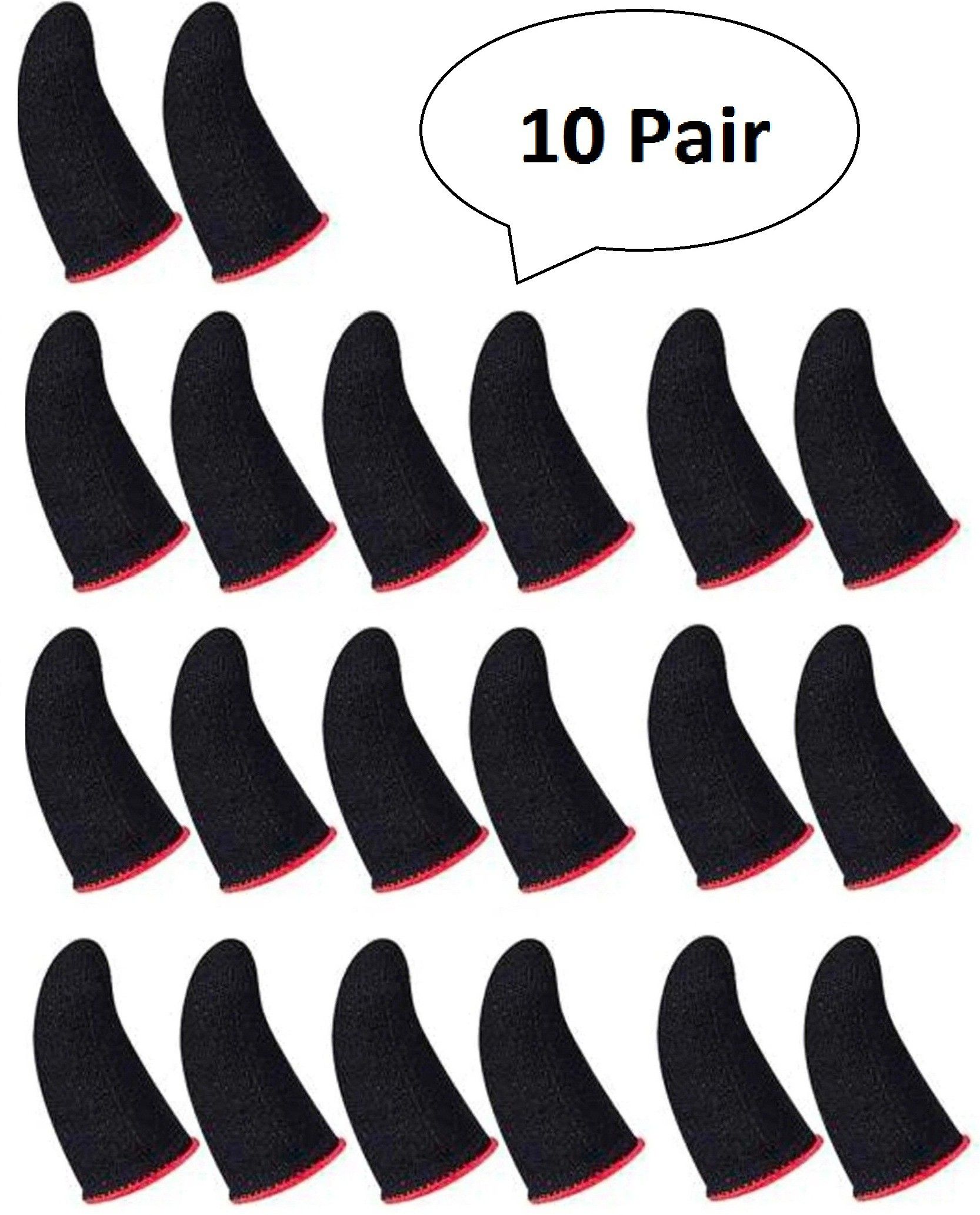 Gaming Controller Fingers Gloves Sweat Proof Gaming Finger Sleeves 10 Pair Finger Sleeve