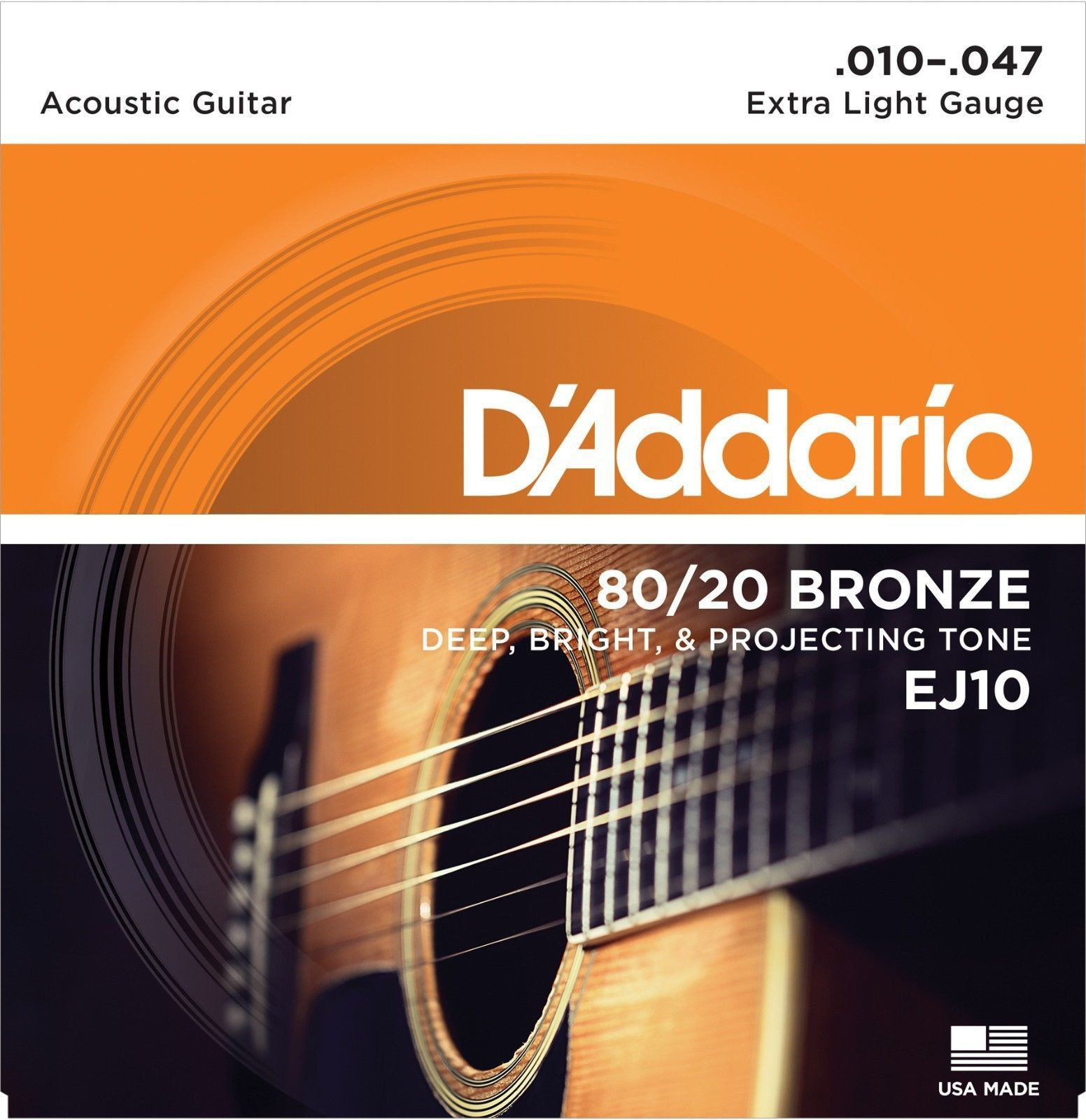 d'addario Acoustic EJ-10 Guitar String image 1