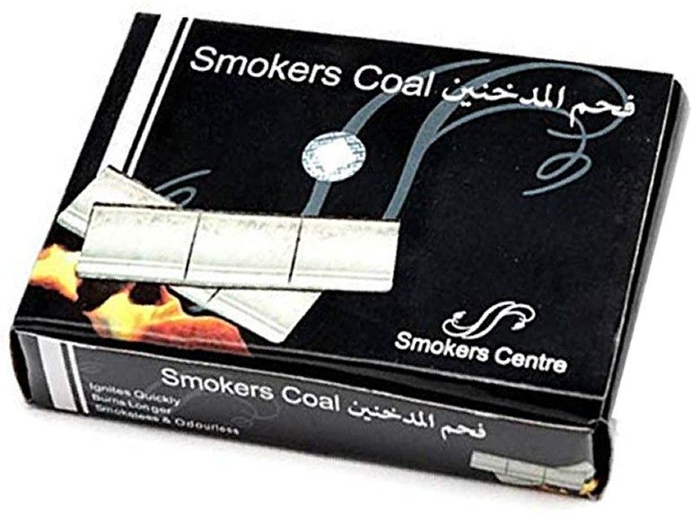 Smokers Silver Coconut Coal ( 30 pcs ) Rectangle Shape Hookah Charcoals-image-16