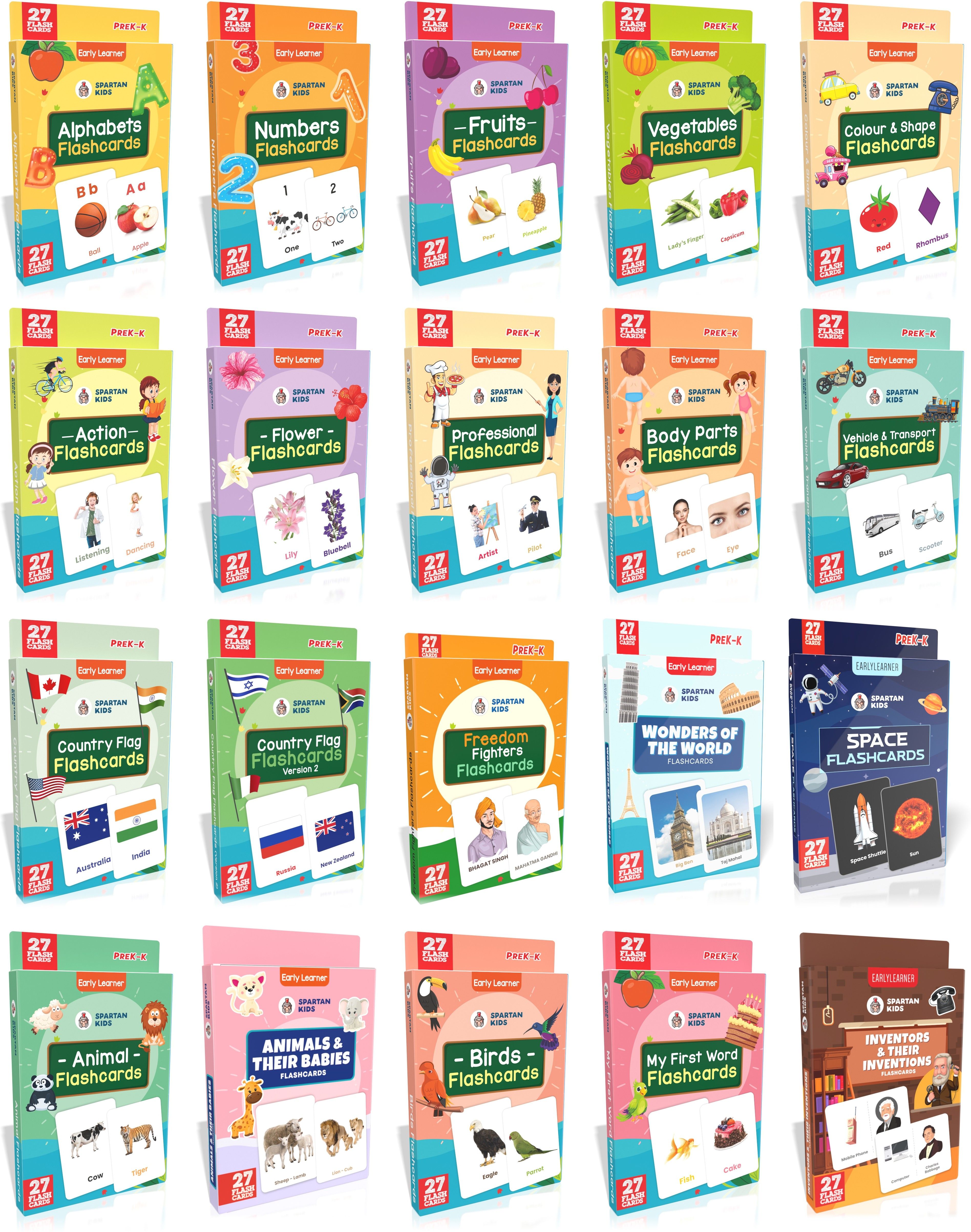 Flash Cards (Set of 20) Early Learning Flash Cards For Kids (Combo Pack)-image-1