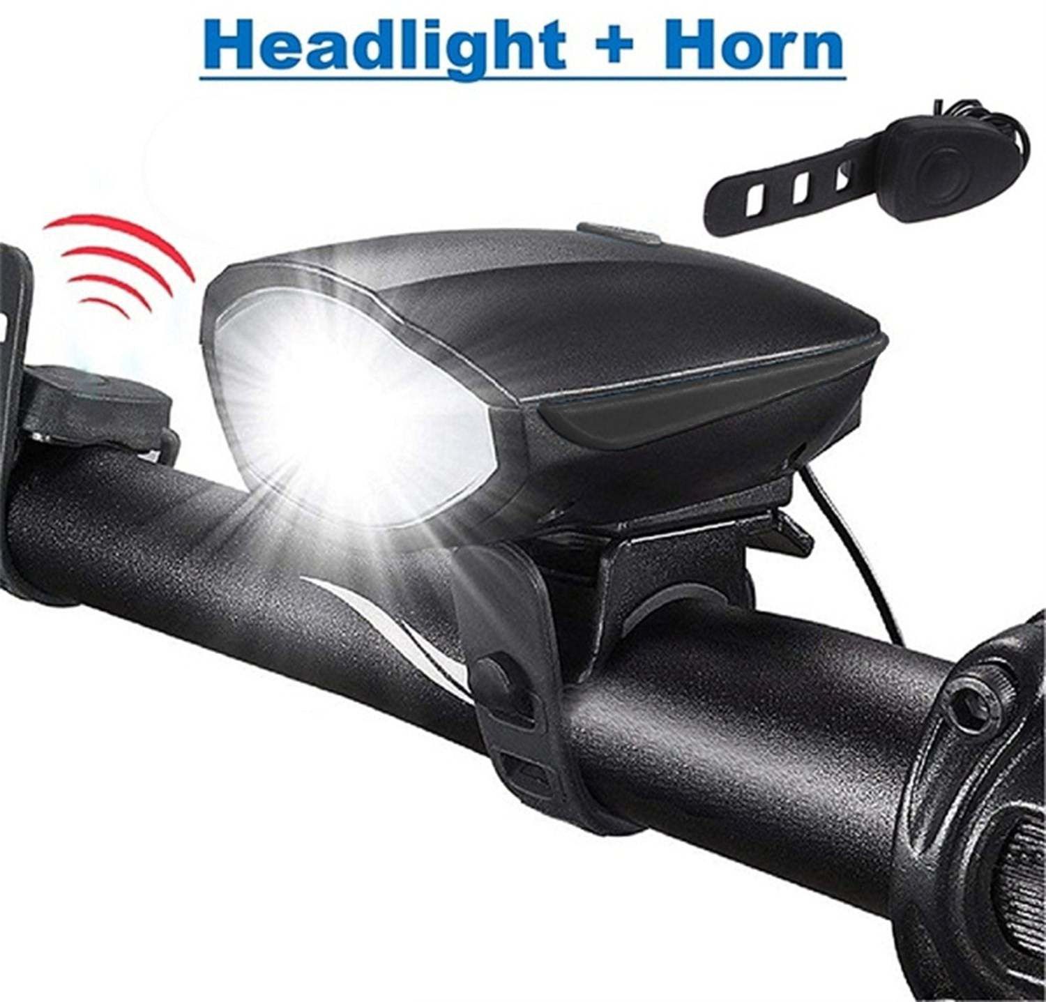 Bicycle Horn with LED Light Work On Battery LED Front Light-image-40