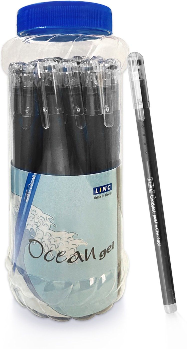 linc Ocean Black Ink Jar Pack Gel Pen-picture-17