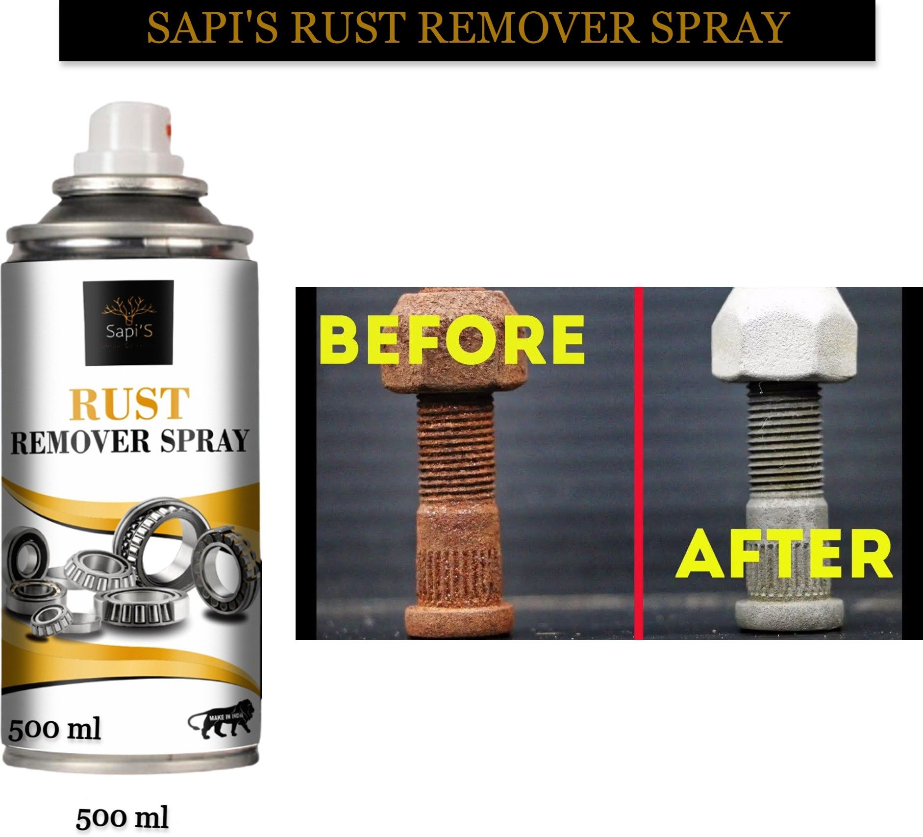 Rust Removal Aerosol Spray 500 ml Flush Tank Lever