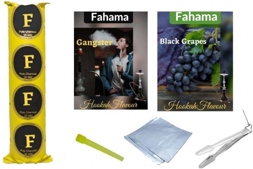 fahama MAGIC COIL GANGSTER BLACK GRAPES FLAVOR CHIMTA FOIL PAPER MOUTH TIP COMBO GANGSTER, BLACK GRAPES Hookah Flavor-picture-13