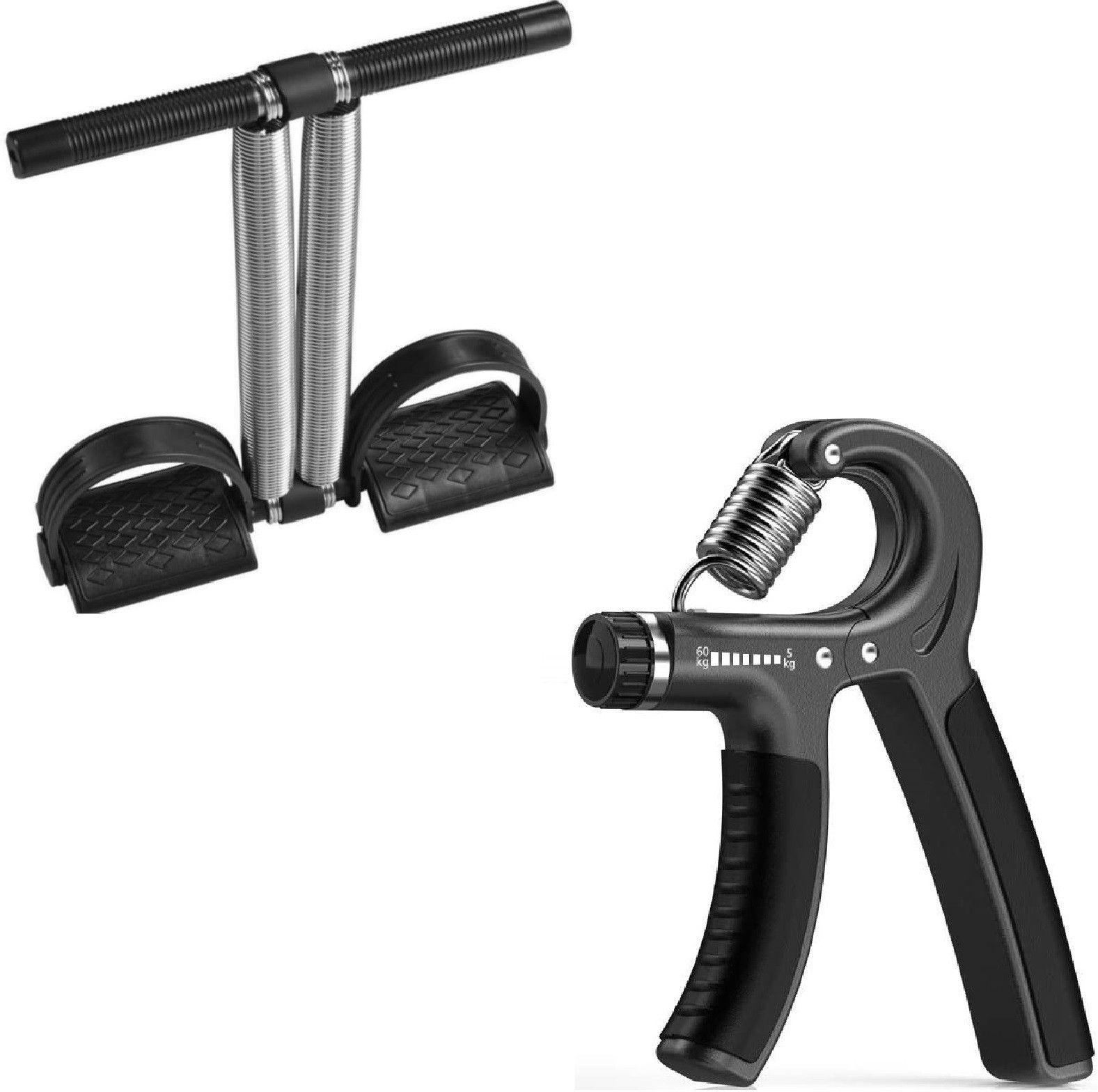 Pack 2|Hand Gripper & Double Tummy Trimmer Abs,Body Stretching,Fitness Equipment Fitness Accessory Kit Kit-image-20