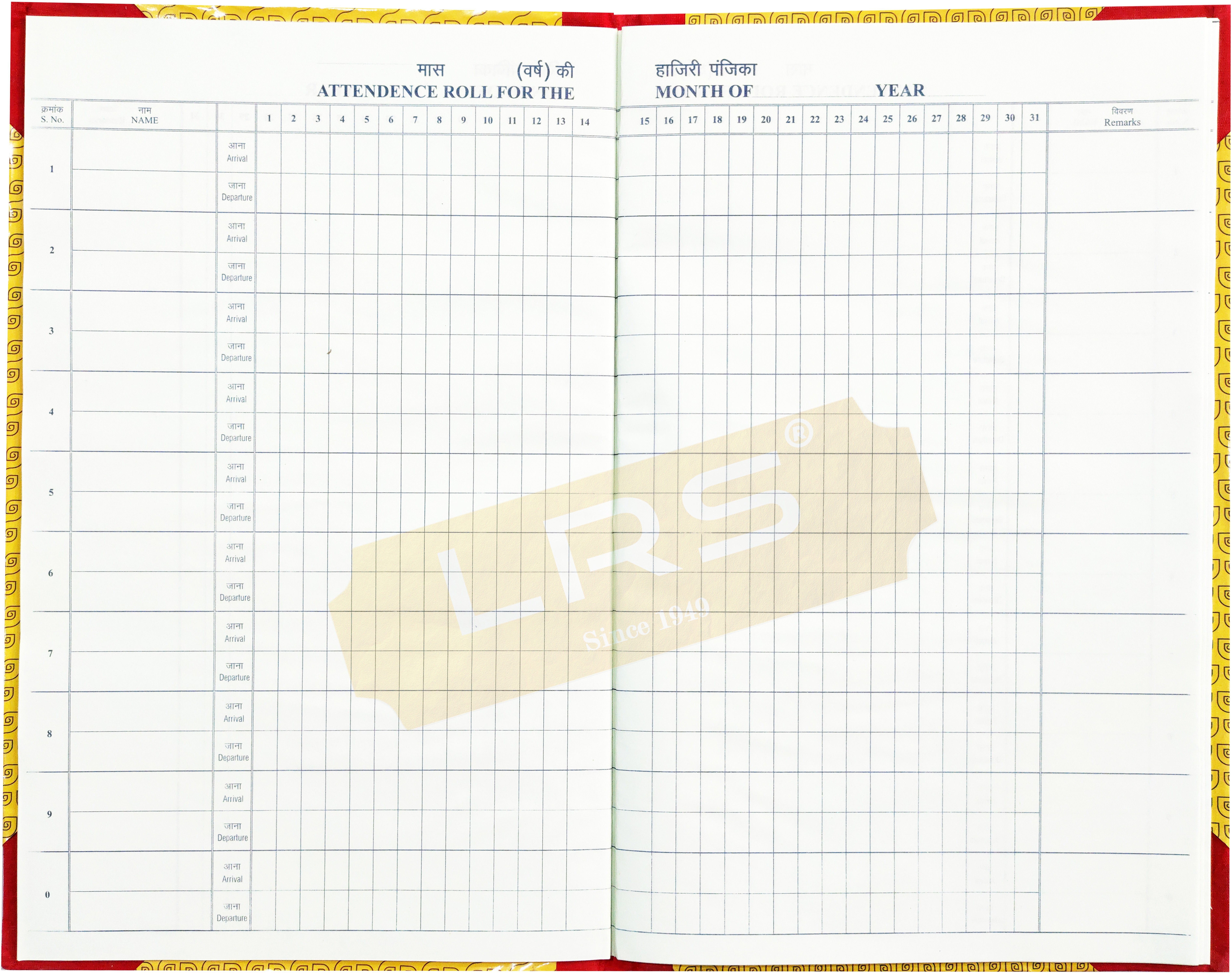 lrs Attendance Register Time In and Out Attendance Time In and Out - 60 Pages 10-Part Attendance Register-picture-13