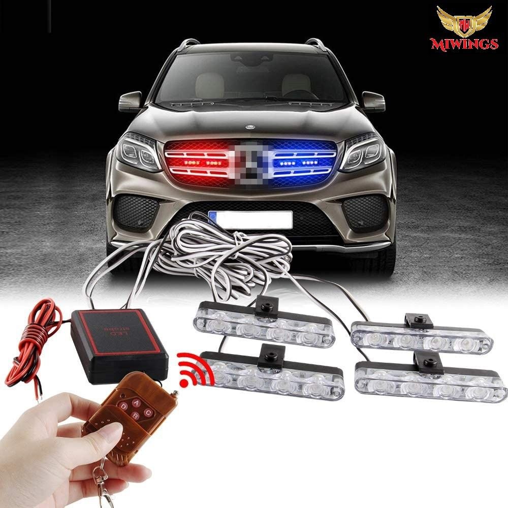 miwings 4*4 LED Police Light 12V Car Motorcycle Flasher LED Flashlight Car Fancy Lights Car Fancy Lights-picture-9