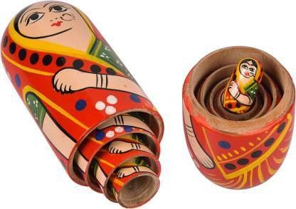 Attractive Russian Nesting Beautiful RED Doll's-image-12