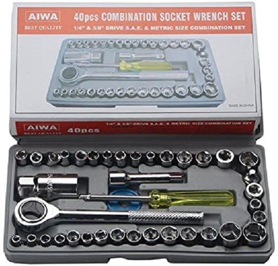 varip enterprise 40 PCS in 1 Screw Driver / Spanner / Wrench Set Automobile Tool Box Set Socket Set-picture-14