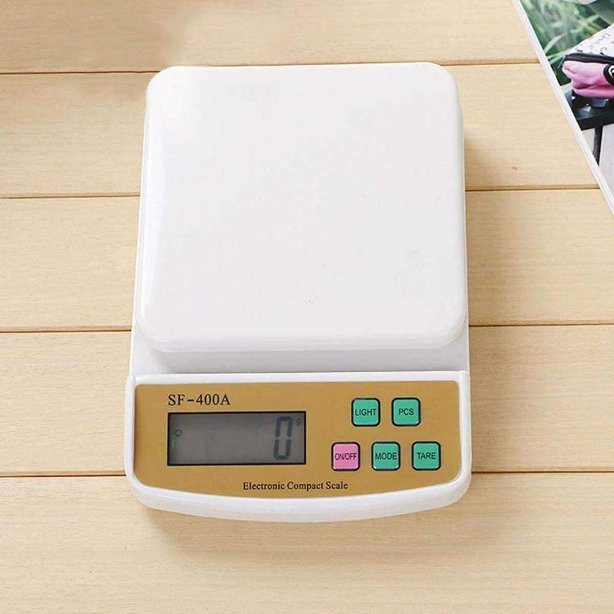 MOBONE ® Compact Scale with Tare Function Sf 400A 10 Kg Digital Multi-Purpose Kitchen Weighing Scale image 1