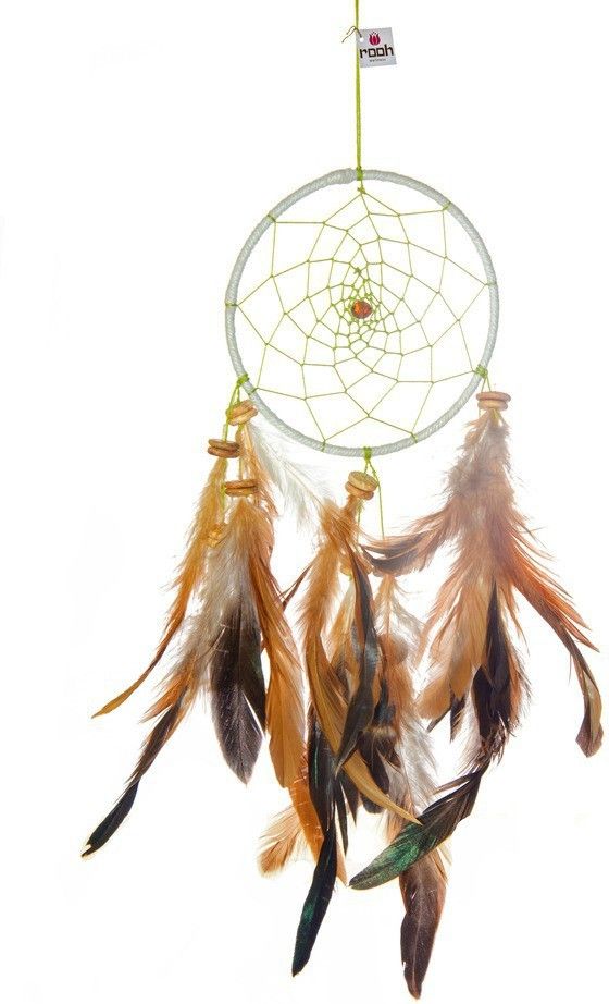 rooh wellness Tribal Brown Dream Catcher- Handmade Hanging for positivity Wool Dream Catcher-picture-38
