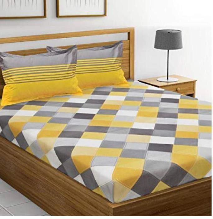 104 TC Cotton Double Geometric Flat Bedsheet-image-33