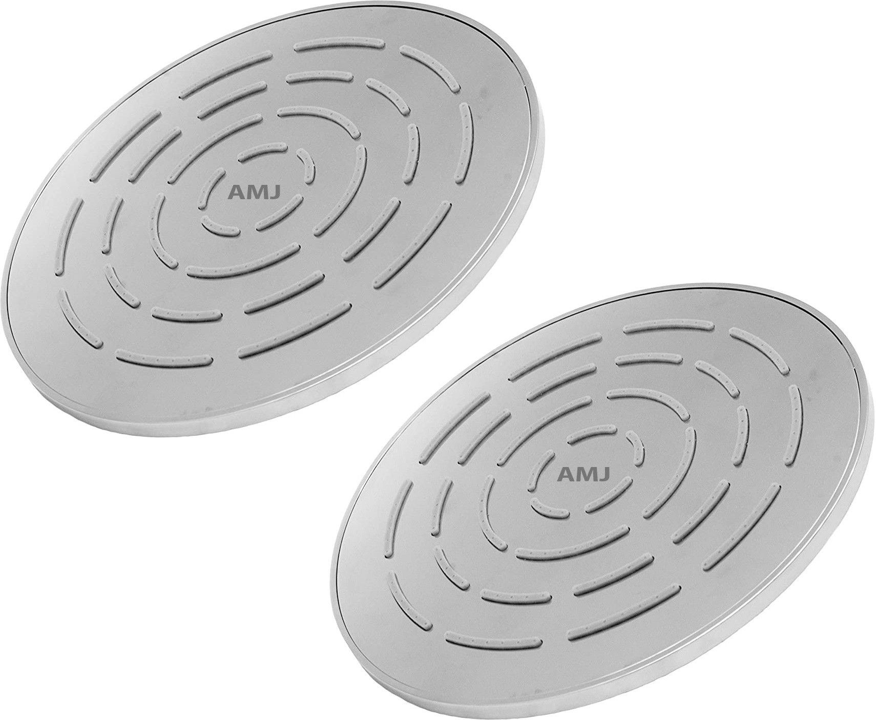 amj 8inches Round Heavy SS Amaze Over Head Shower - Pack of 2 Fixed Mount-picture-42