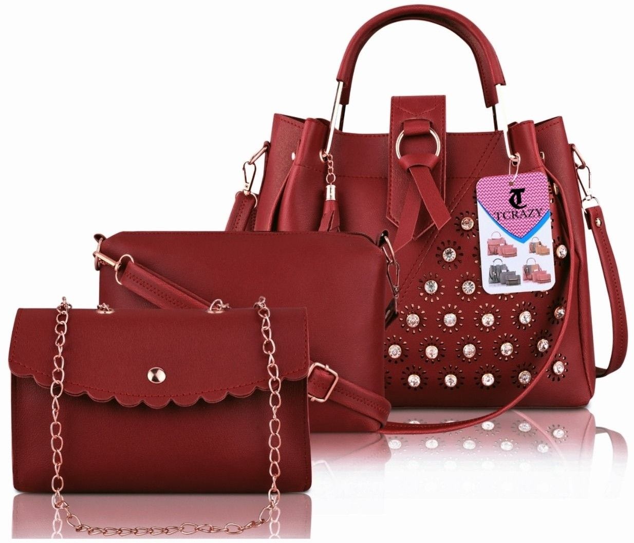 tcrazy Women Maroon Messenger Bag-picture-16