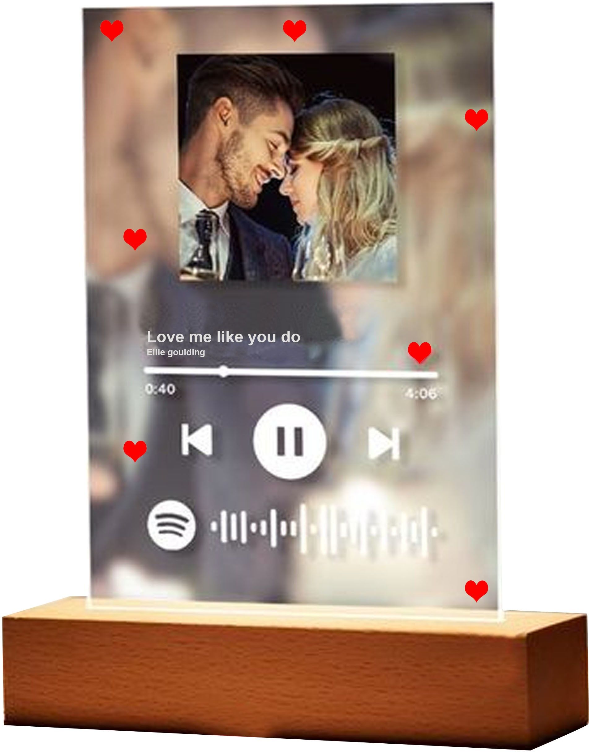 Customized Valentine's Spotify Photo Frame With A Dedicated Song 10 inch Plaque-image-22