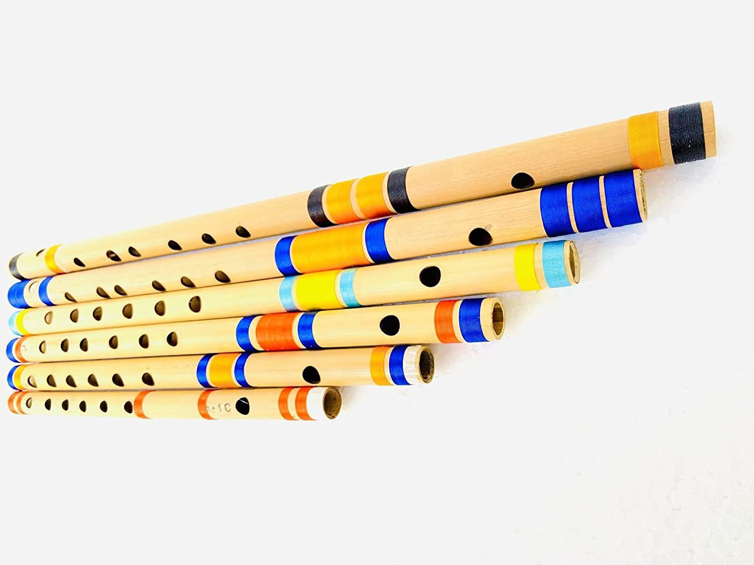 khalsa musical SIX PCS SET G SHARP C SHARP A SCALE G SCALE B SCALE C SCALE BEST QUALITY SET Bamboo Flute image 1